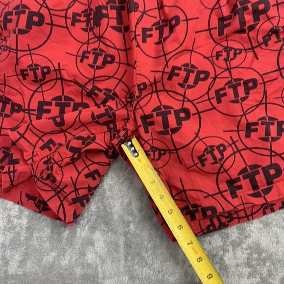 FTP Shorts Mens Large Red Crosshair All Over Print Streetwear FuckThePopulation - Picture 3 of 11